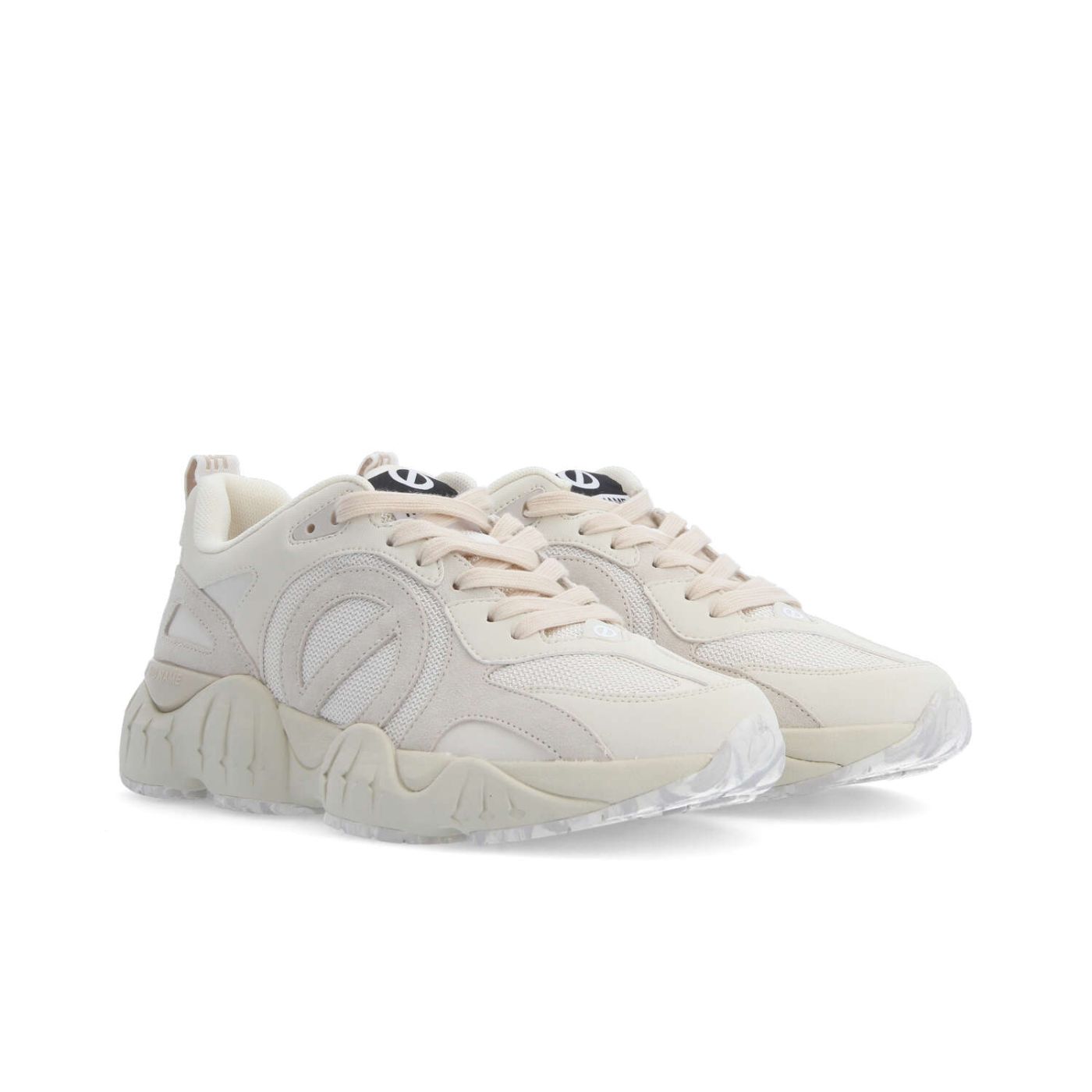 KRAZEE RUNNER M - KNIT/STAMP/STAM - BLANC CASSE/GRIS CLAIR